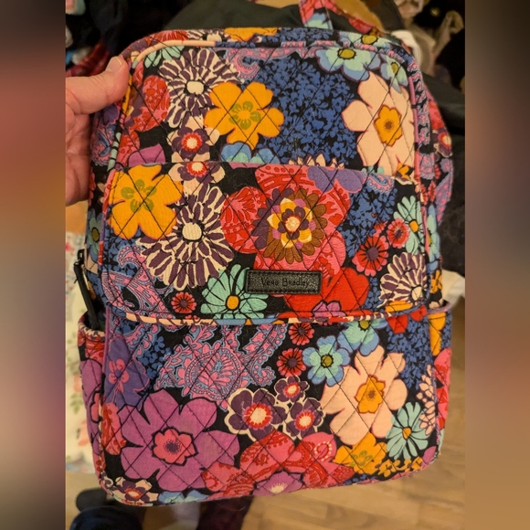 Small Vera Bradley Floral Fiesta Pattern Backpack - Picture 7 of 11